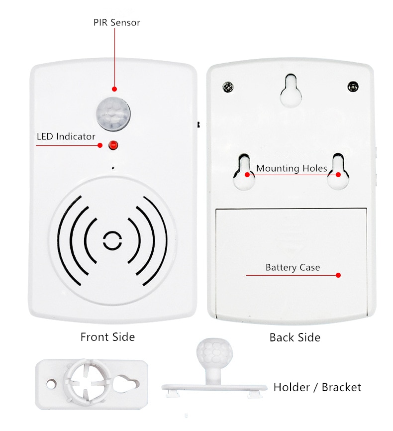 Pir Motion Activated Sound Player Smart Deur Greeter Motion Activated Voice Herinnering Infrarood MP3 Audio Speler