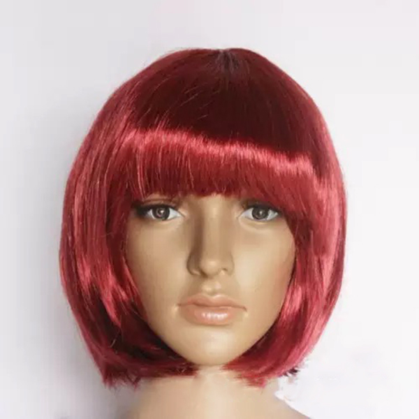 Peluca Bob para mujeres bonitas, pelucas Bob cortas, Natural, Cosplay de Halloween, pelucas de Anime, peluca sintética de colores bonitos para diaria de Navidad: Naranja