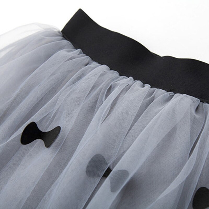 Korean Style Girls Skirt Cute Bow Mesh Skirt for Kids Ball Gown Skirts 80-140cm DT309