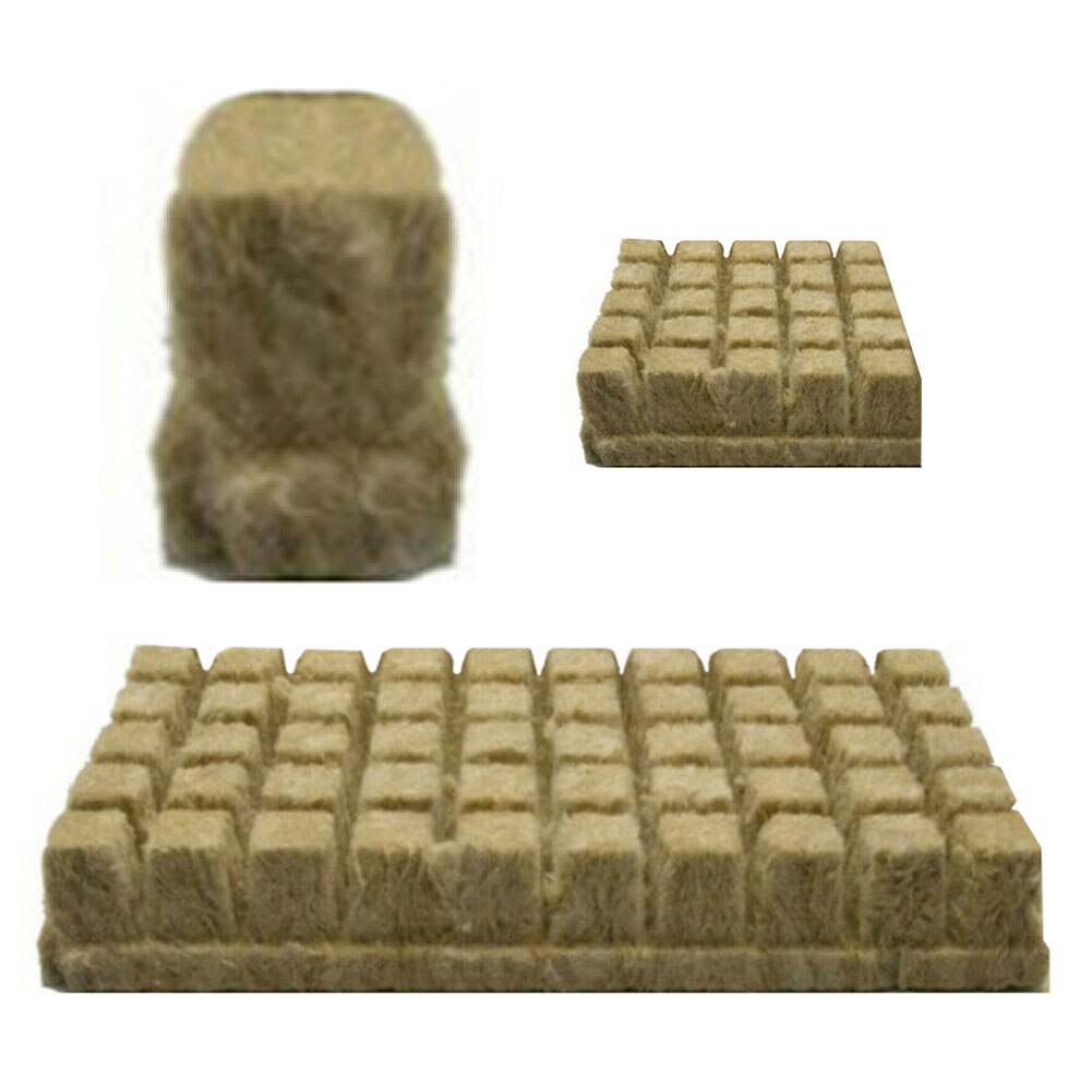 50Pcs Soilles Plantin Sponge Planting Grow Groden Starter Cubes Rockwool Media Spread Cloning Rock Wool Cubes 25x25x40mm