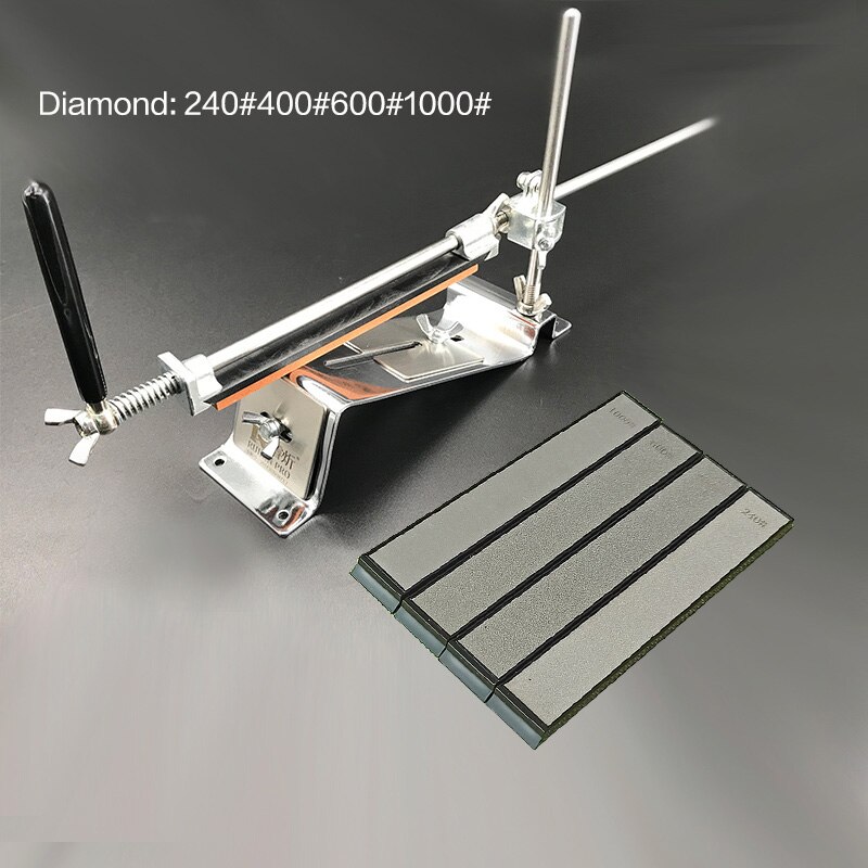 RUIXIN Kitchen Knife Sharpener Whetstone Updated Multifunction Fixed Angle Sharpening System Apex Edge Honing Tools: 4jin