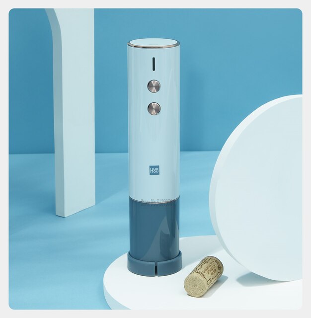 Original Xiaomi Automatic Red Wine Bottle Opener Stopper Fast Decanter Set Stopper Electric Corkscrew Foil Cutter Cork Out Tool: Blue