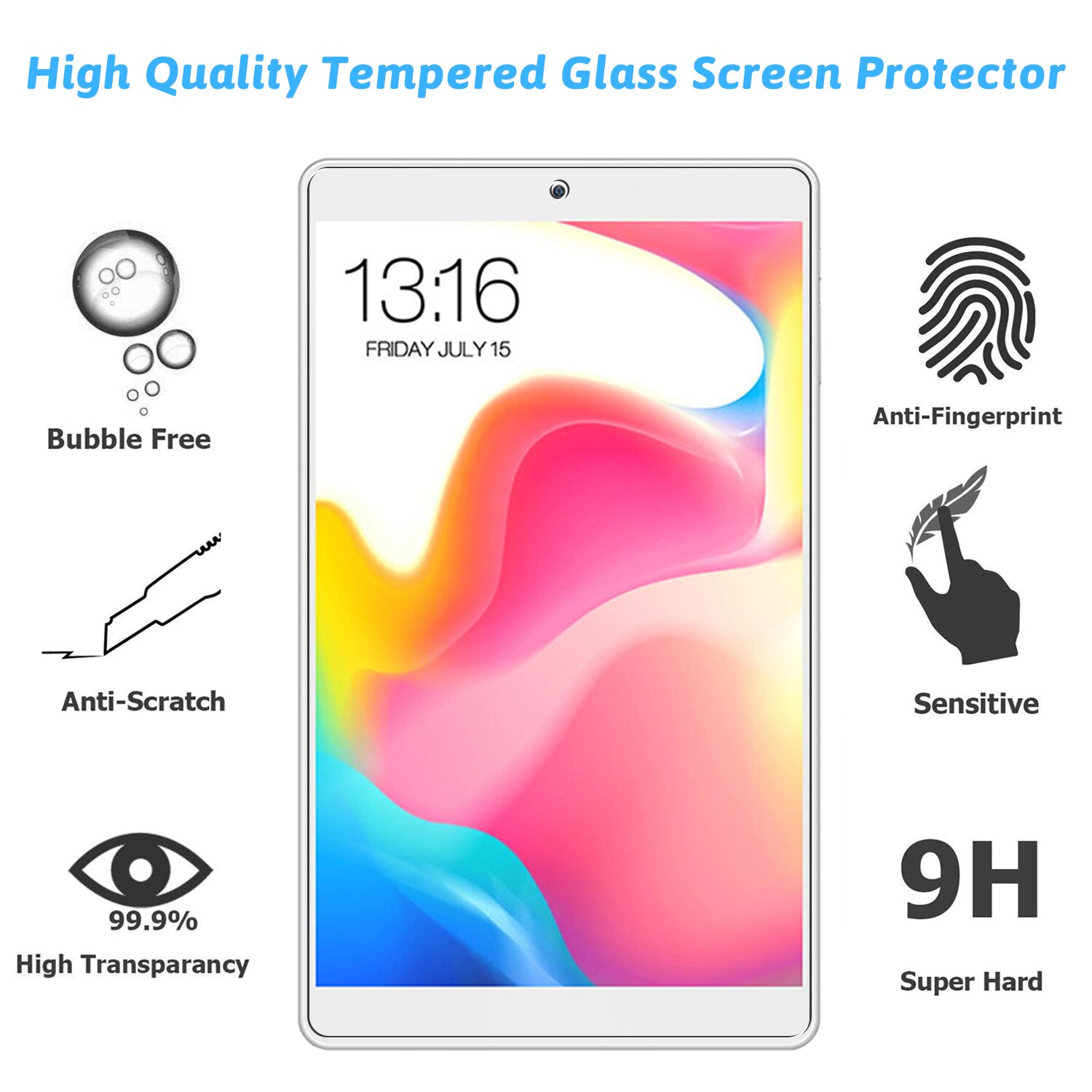 Voor Teclast P80 Pro 8 "Screen Protector, Hd Clear, Anti-Kras, 9H Hardheid Gehard Glas Film