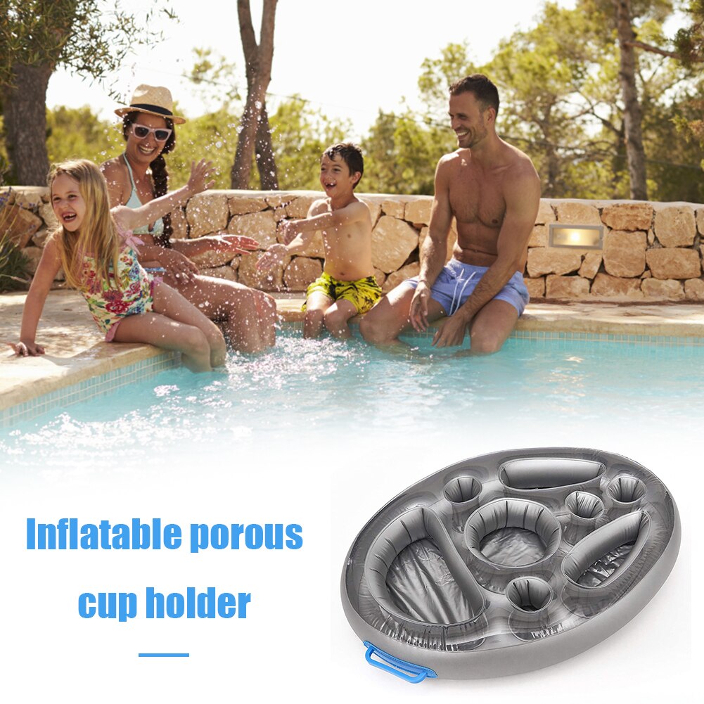 Sommerparty-eimer, becherhalter, aufblasbare pool-schwimmhilfe, bierkühler, tisch, bartablett, strandparty-schwimmring, strandtisch