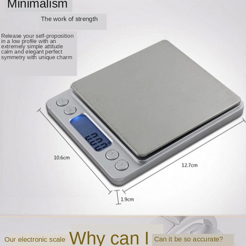 Accurate Electronic Kitchen Gram Weighing Measuring Scale Stainless Steel