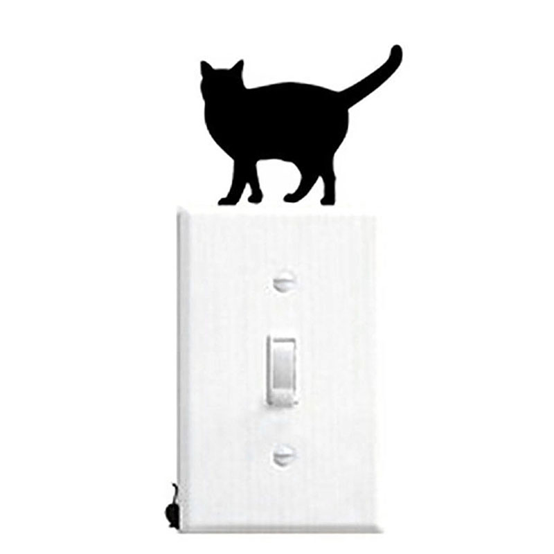 DIY Funny Cute Black Cat 3D Cartoon Animls Switch Decal Wall Stickers Home Decals GJJJTZ843