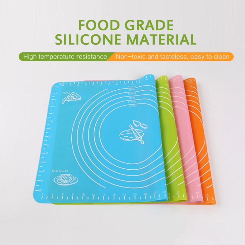 Silicone Gel Mat Kneading Dough Mat Non Stick Home Baking Rolling Cut Mat Multifunctional Household Baking Supplies