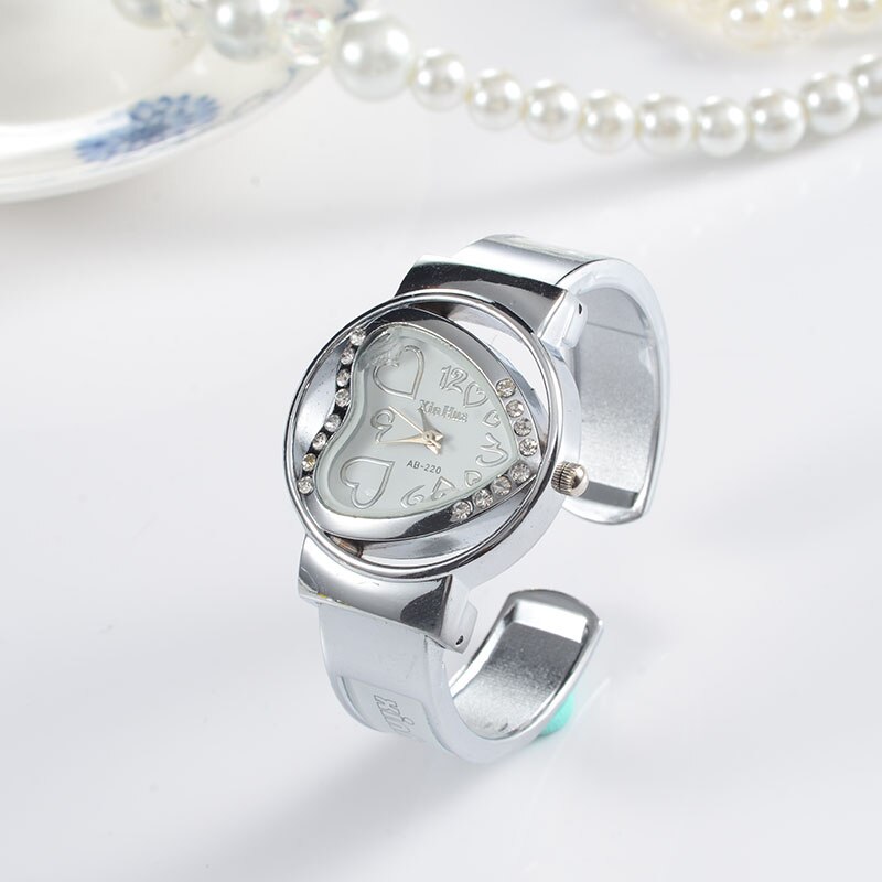 Hjerte armbånd ur kvinder luksus kvinders ure rhinestone damer ur kvinder ure ur zegarek damski reloj mujer