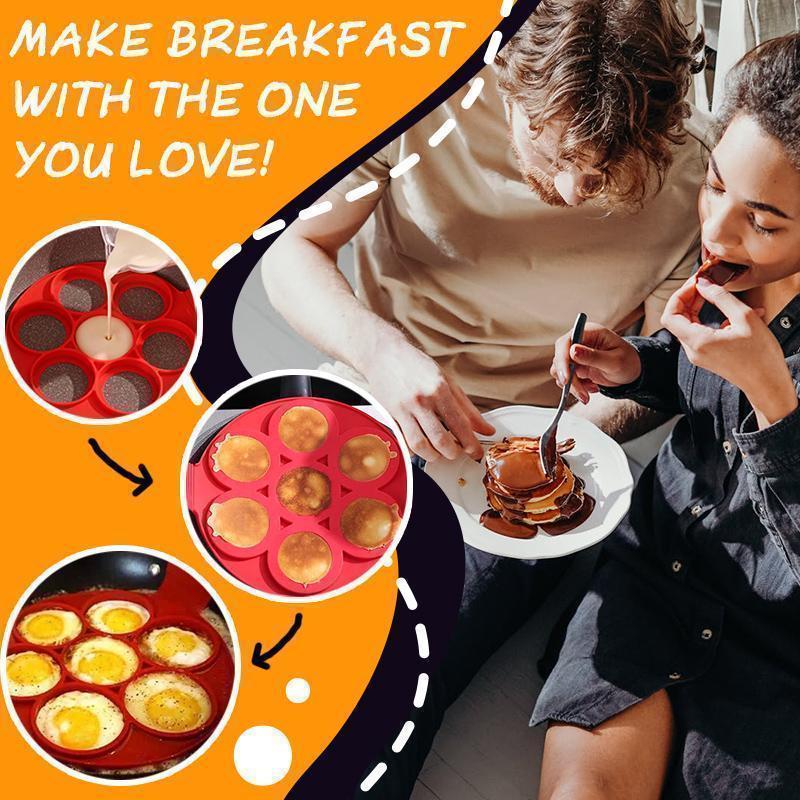 Nonstick Pancake Molds Ring Silicone Fried Egg Mould Reusable Pancake Maker Egg Ring Baking Omelet Mold Kitchen Cooking Tools