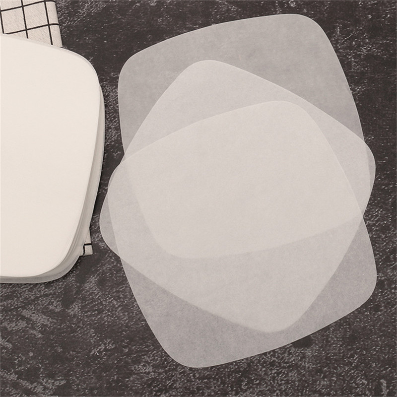 50Pcs Square Air Fryer Premium Perforated Pad Parchment Non-Stick Steaming Basket Mat Baking Cooking Oil Paper: Dark Khaki