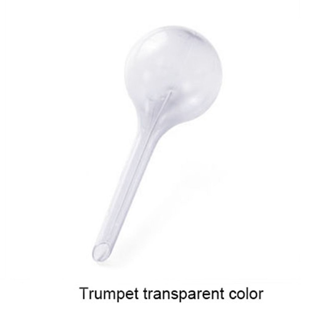 Practical PVC Self-Watering System Imitation Glass Ball Plant Waterer Flowers Watering Device Ball Type Drip: Trumpet transparent