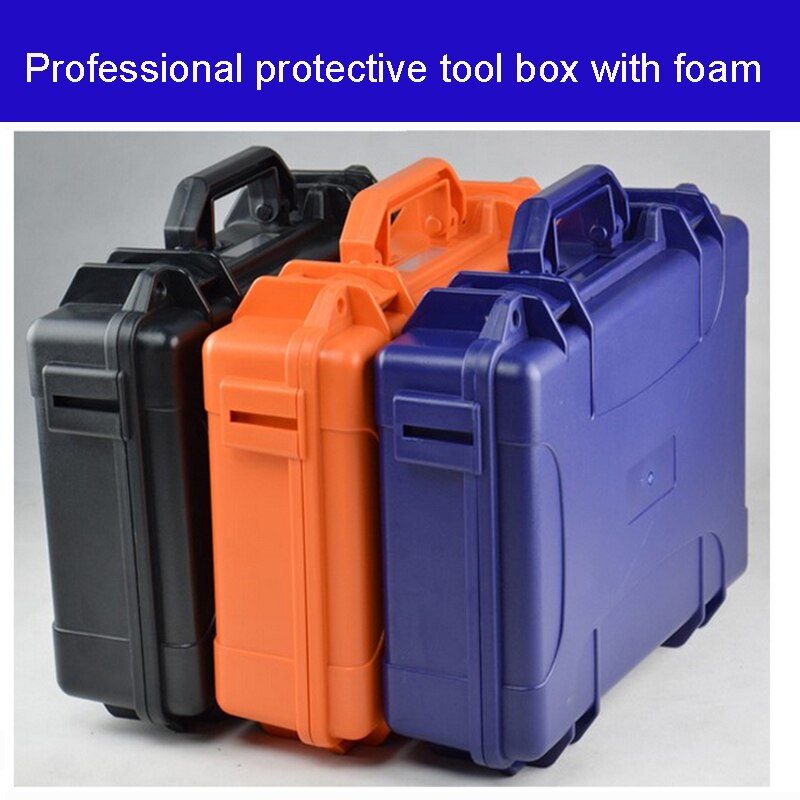 Tool case ABS toolbox Impact resistant sealed waterproof case security equipment Instrument case Camera Box with pre-cut foam