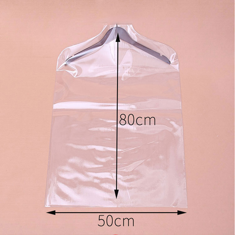 10pcs Clear PVC Covers for Clothes Garment Coat Jacket Shirt Suit Dust Moisture Proof Protection Bag: 50x80cm