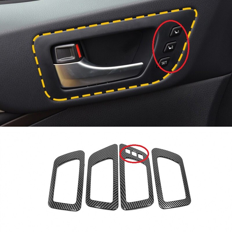 Voor highlander kluger 15 16 17 auto deur armsteun raam glas lift bedieningsschakelaar afdekking trim auto styling accessoires