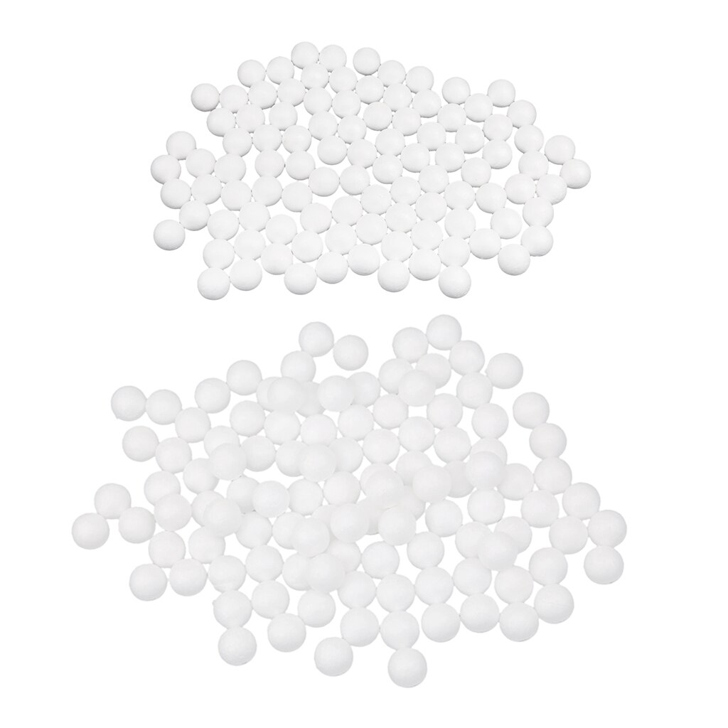 200Pcs 20 Mm 25 Mm Diverse Wit Schuim Ambachtelijke Ballen Effen Modelling Polystyreen Piepschuim Craft Bollen Bal Voor Diy, home Decor