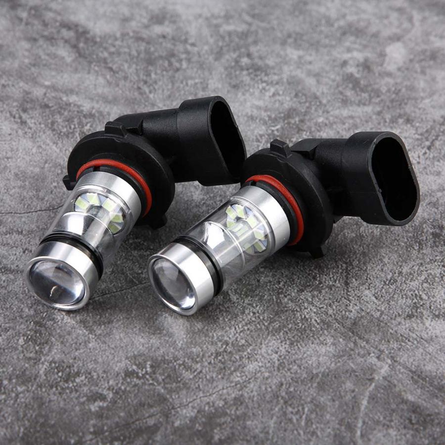 2x 9006 HB4 100W 8000K Ice Blue LED Foglight Bulbs Kit LED Fog Lamp Car Driving Light DC 12V-28V 360 degrees