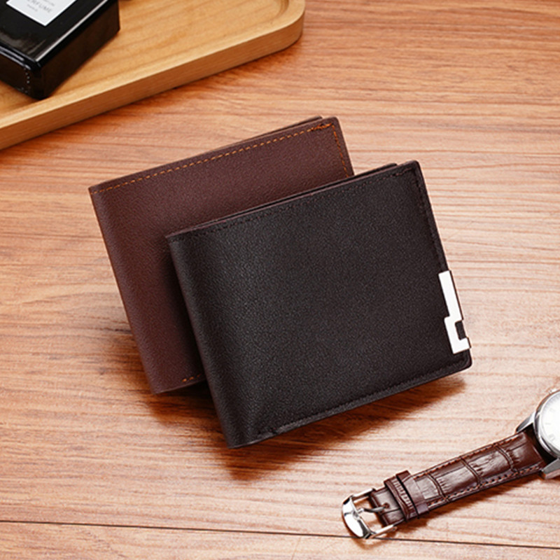 Men Multifunctional Leather Wallet Leisure Travel Lightweight Portable Short Style All Match Male Credit Card Holder Coin Purse
