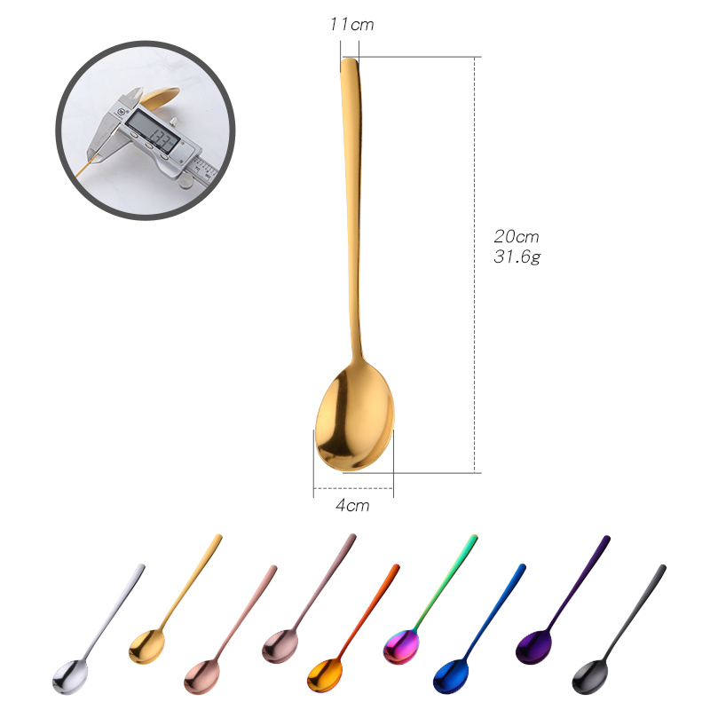 2 Teile/satz Gold Dessert Löffel Gabel 18/0 Edelstahl Bunte Party Dessert Suppe Löffel Set Kreative Kuchen Werkzeug Geschirr