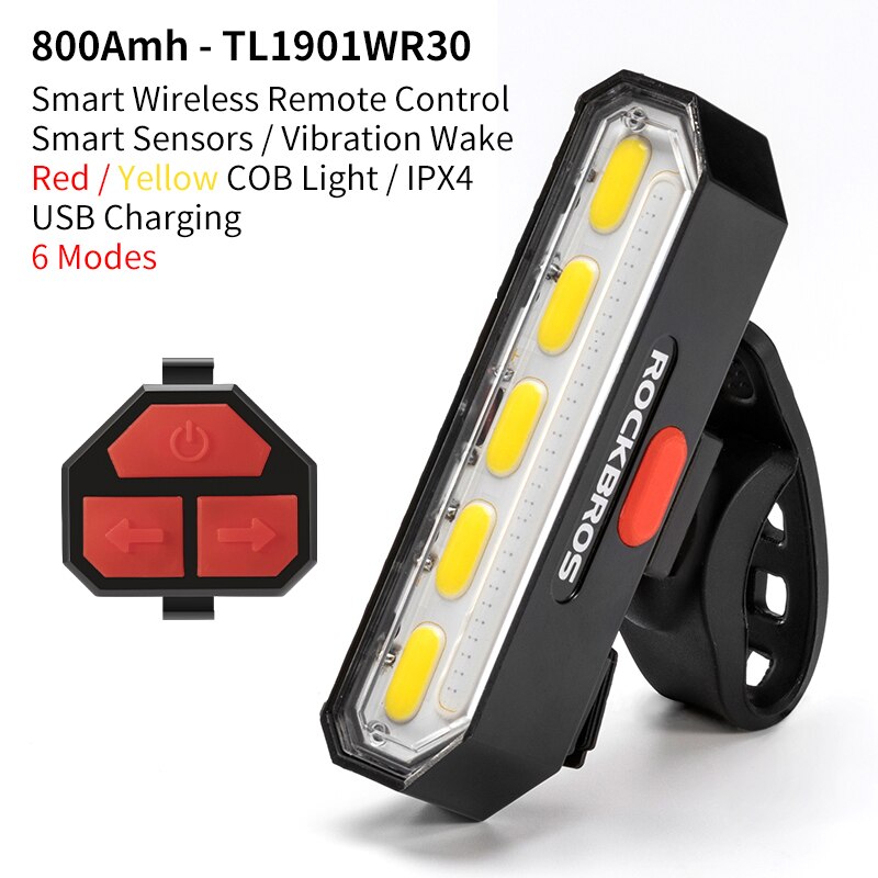 ROCKBROS Bicycle Light Rear Bike Lights LED USB Cycling Tail Lamp Bicycle Saddle Light luces bici MTB Accessories Bike Taillight: TL1901WR30