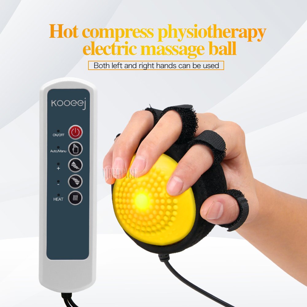 Infrared Compress Hand Massager Ball Massage Hand and Fingers Physiotherapy Rehabilitation Spasm Dystonia Hemiplegia Stroke: US Plug / Type A