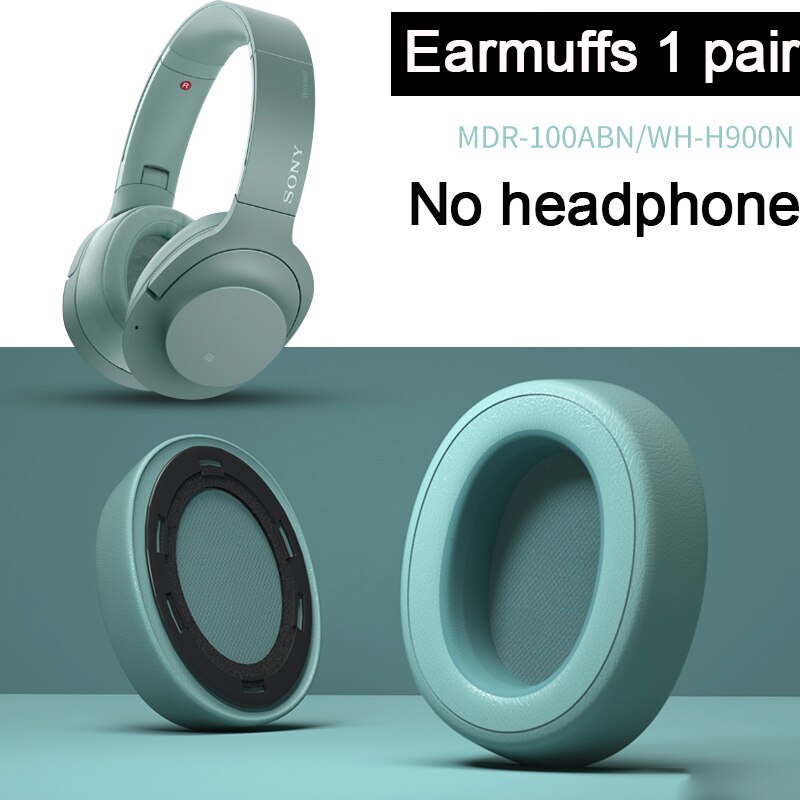 Ersatz-Ohrpolster Für Sony MDR-100ABN & WH-H900N Kopfhörer - Dunkelgrün, Aus Proteinhaut