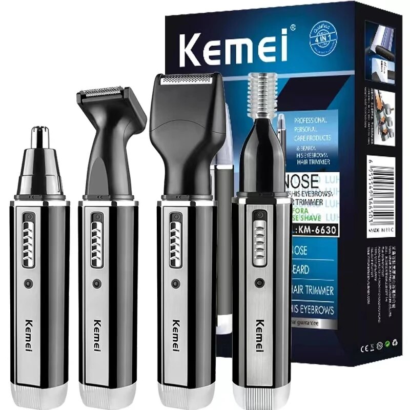 Kemei 4 In 1 Electric Rechargeable Nose And Ear Hair Trimmer Shaver Personal Care Tools For Men KM-6630: Default Title
