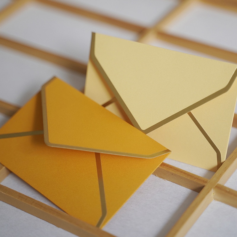 20 pcs/lot Mini envelope gilded edge Paper Envelopes cute Envelope For Card Scrapbooking