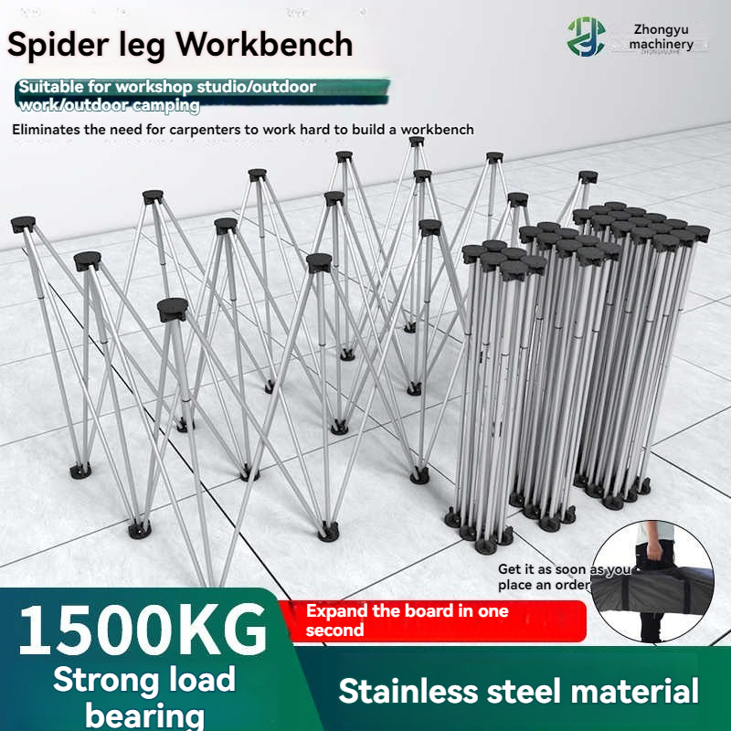 Foldable Spider Leg Workbench Stainless Steel Port... – Grandado