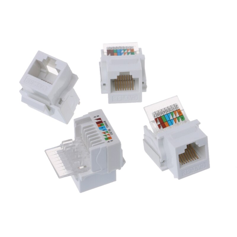 Wall Plate 4 Ports RJ45 Network 86mm Standard Wall Plate CAT5e / CAT6