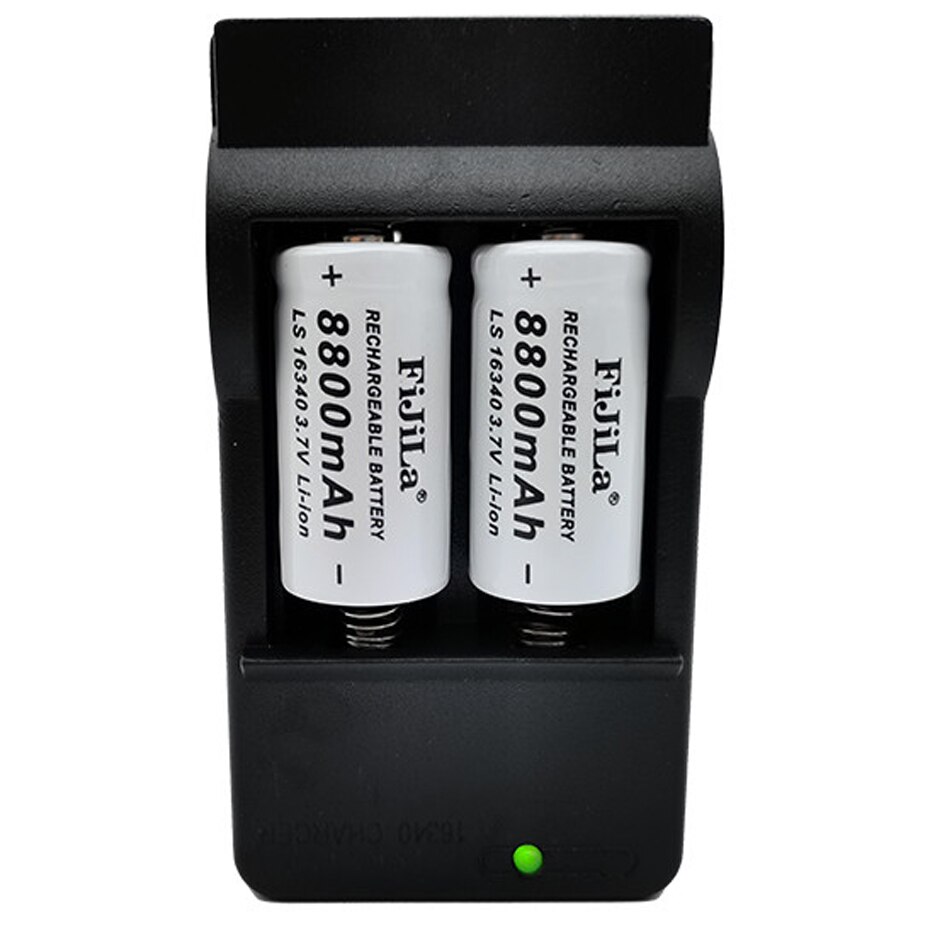 original 16340 Battery CR123A 16340 Battery 8800mAh 3.7V Li-ion Rechargeable Battery+16340Charger