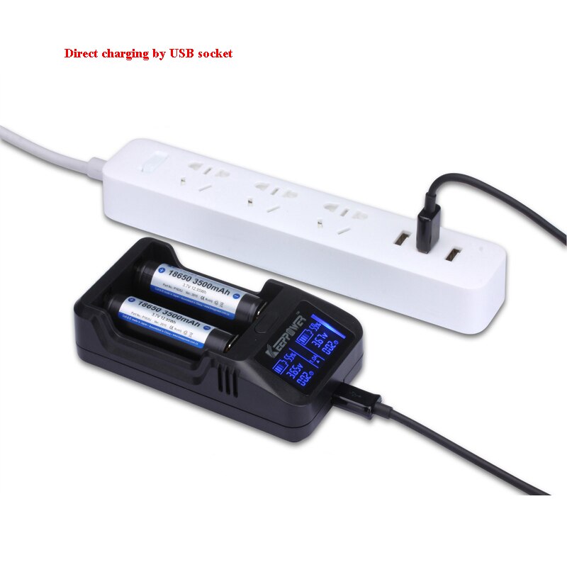 KeepPower L2 3,7 v 26650/18650/18500 Intelligenz Li-Ion Batterie USB LCD Ladegerät