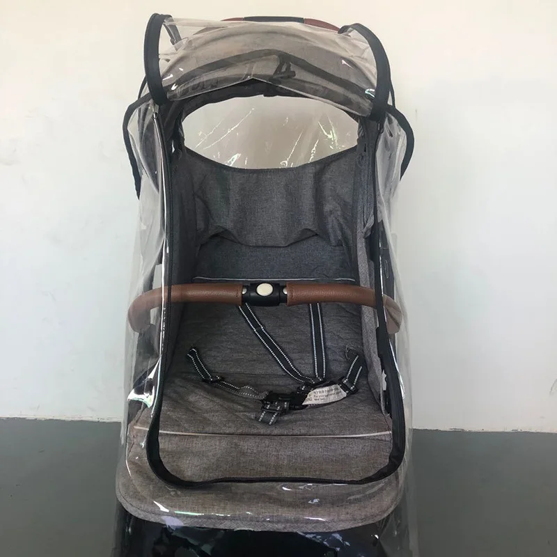 grande copertura antipioggia universale per passeggino auto per bambini tempo vento protezione solare trasparente traspirante carrello ombrello impermeabile accessori