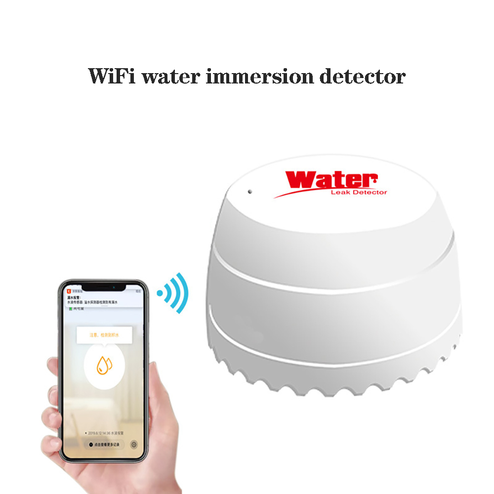 WiFi Smart Water Leakage Alarm Household Overflow Water Flooding Detector with Buzzer Smart Life APP Flood Alert Overflow Securi