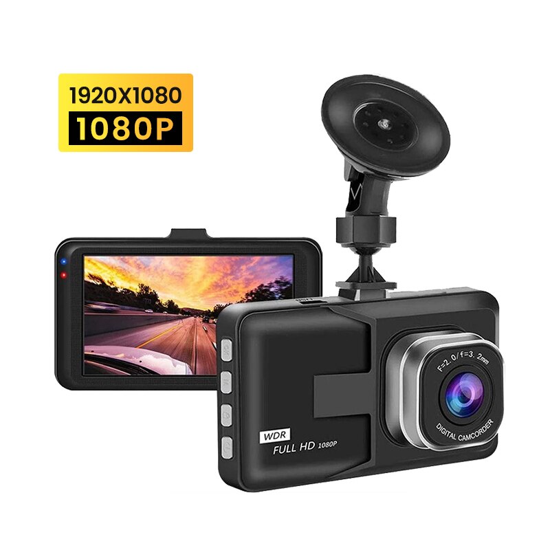 Fellostar Nachtzicht Auto Dvr Camera Video Recorder Dash Cam Dual Lens G-Sensor Bewegingsdetectie Voor En Achter dashcam