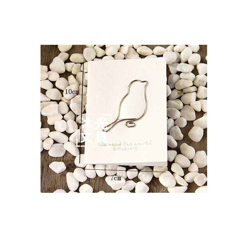 Clip de carpeta de animales de dibujos animados, marcapáginas de metal, suministros escolares, papelería, suministros de oficina y escuela, 50 piezas