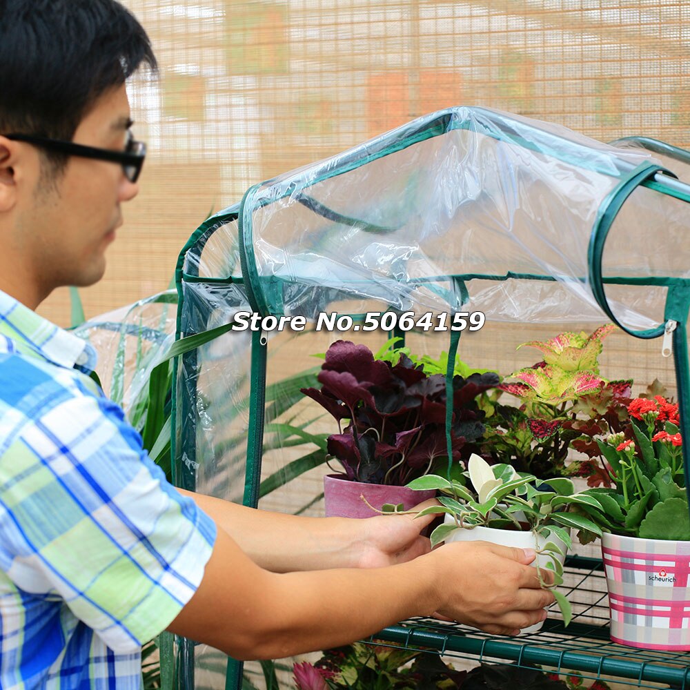 Four Floors Green Household Plant Greenhouse Mini Garden Warm Room PVC Garden Warm Room 69x49x160cm