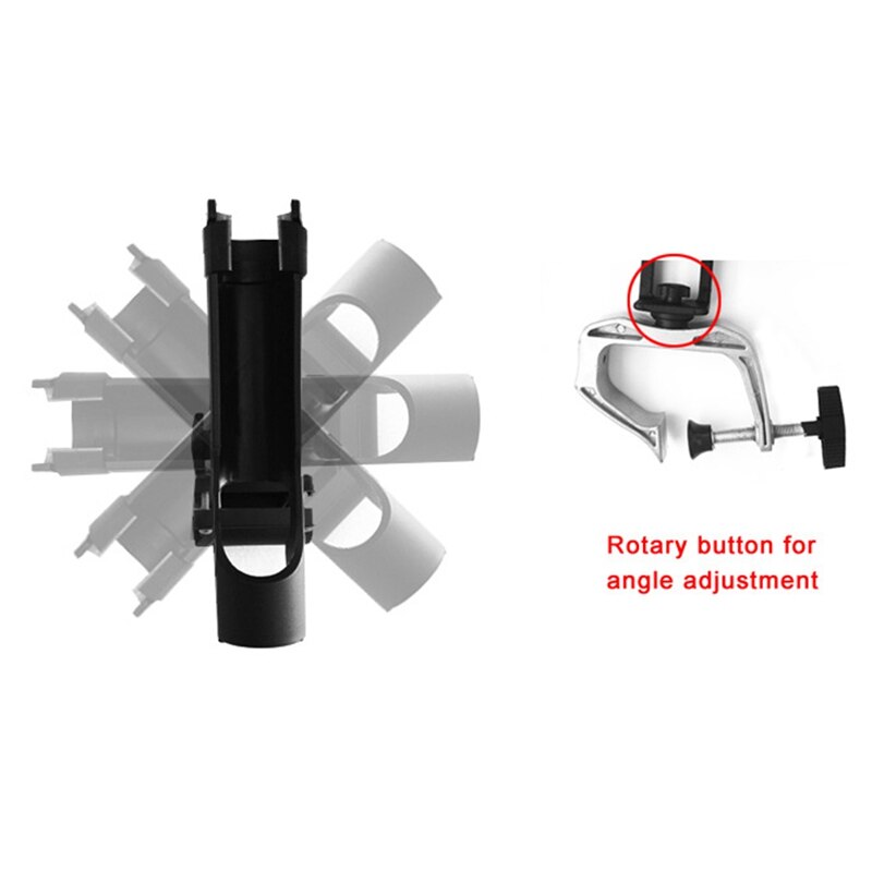 Fishing Rod Holder Folding Holder Clamp Opening 360 Degree Adjustable Rod Racks for Boat Fishing Rod Stand Bracket Rack