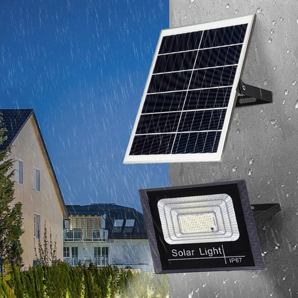 LED Solar Light Outdoor 50W 100W 200W 300W 500W Afstandsbediening Waterdicht IP67 LED Zonne-energie Spotlight Villa Straatverlichting