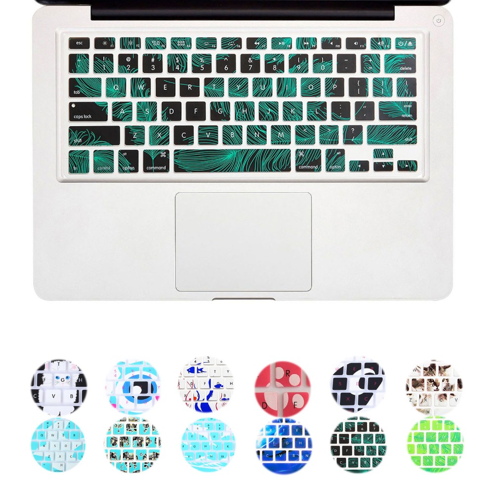 Bär, Katze, Fisch, schlucken und Elefanten aufbringen Nette Tiere Serie tastatur Abdeckung aufkleber für Macbook Luft 13 Profi 13 15 17 zoll