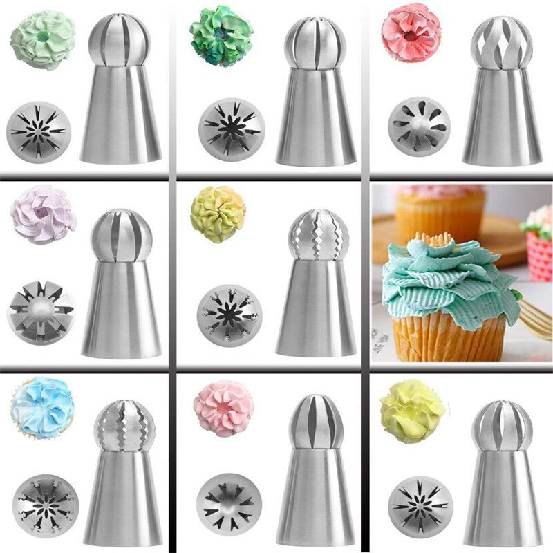 Bico de confeitar russo para artesanato, ferramentas para decoração de açúcar, bolas de confeitaria, decorador de cupcake, utensílios de cozinha