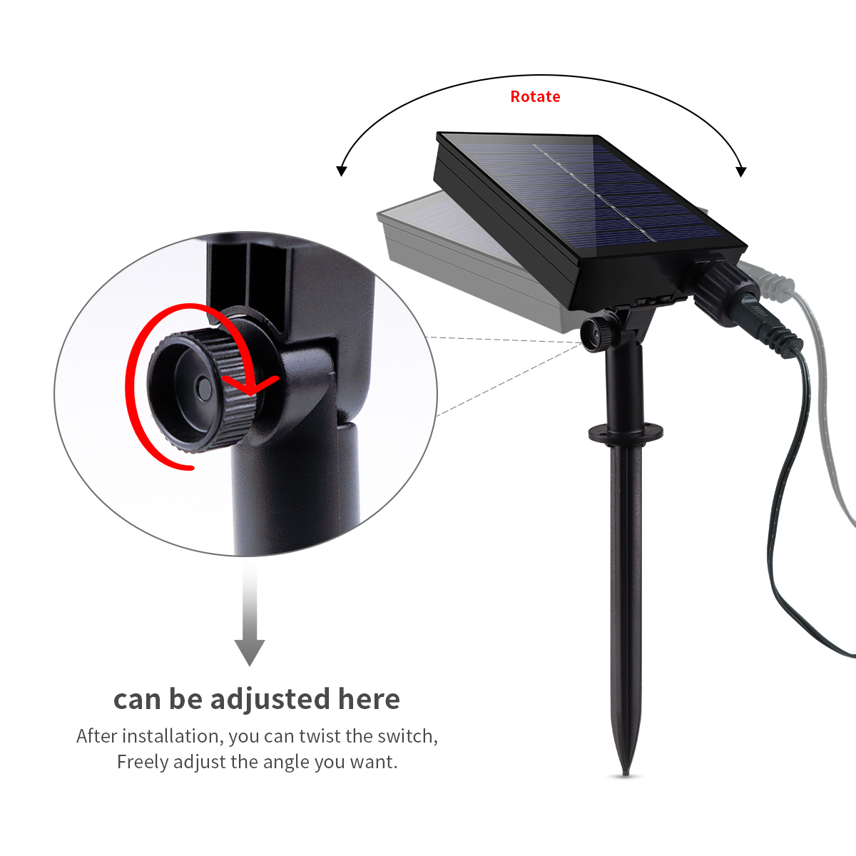 Solcelle-lyskæde 50m IP65 - Fjernbetjening 8 Modes - LED Varm Hvid/RGB - Til Have, Gårdhave, Bryllup