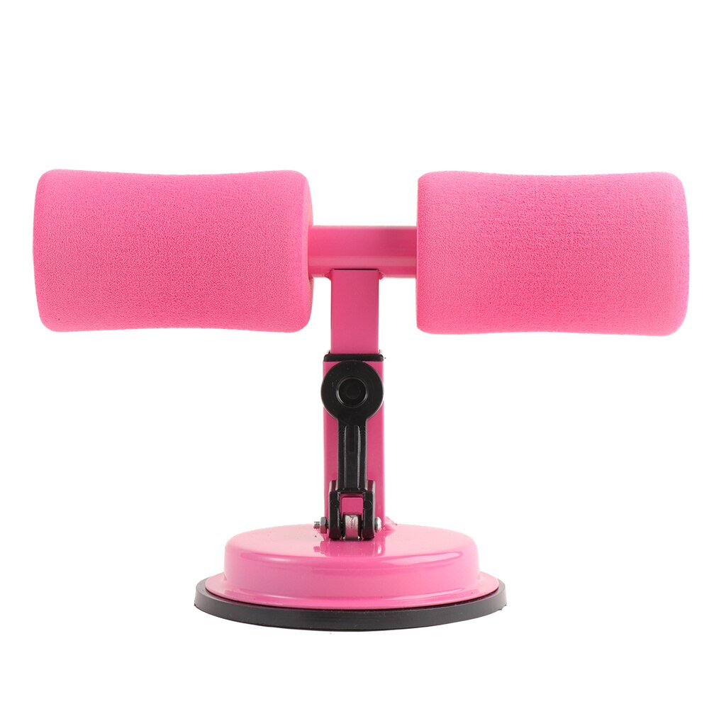 1PC Exercise Bar Portable Multipurpose Comfortable Abdominal Trainer for Sit-up Crunch Push-up Side Leg Kick: Pink