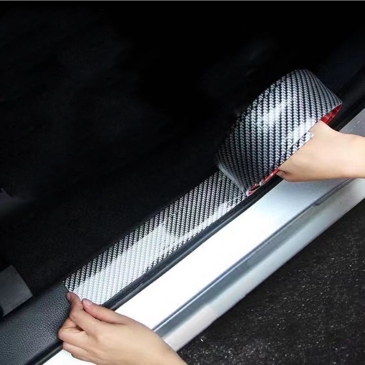 Car Stickers 5D Carbon Fiber Door Sill Protector for honda crf 450 nissan qashqai kia sportage golf mk4 renault clio 4