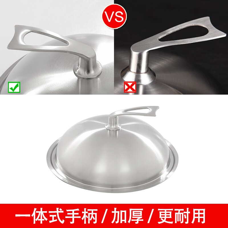 Tainless staal verticale pot cover high arch dikte rechtop deksel pan thuis koken top grote cover keuken wok stoomboot kookgerei