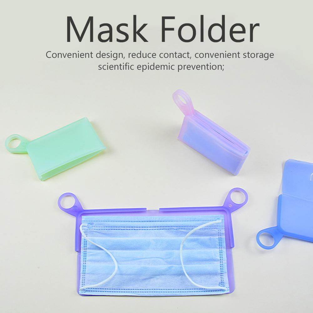 Silicone masque facial dossier de stockage Portable étanche à la poussière masques jetables étui support extérieur réutilisable organisateur sacs de rangement