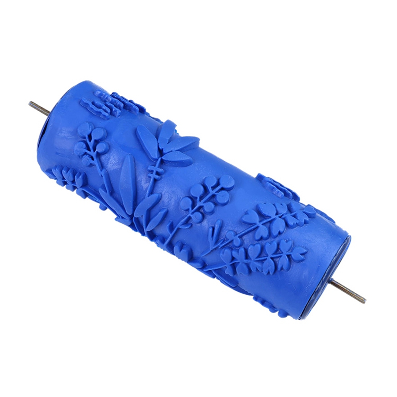 Rouleau de peinture 3D décoratif mural en caoutchouc | Rouleau à motifs, outils de décoration murale sans poignée de 7 pouces