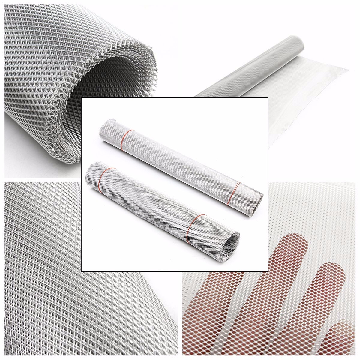 50cm x 300cm Fine Aluminium Modelling Mod Mesh Wire Filter Sheet Hole Dia 2mm/3.5mm