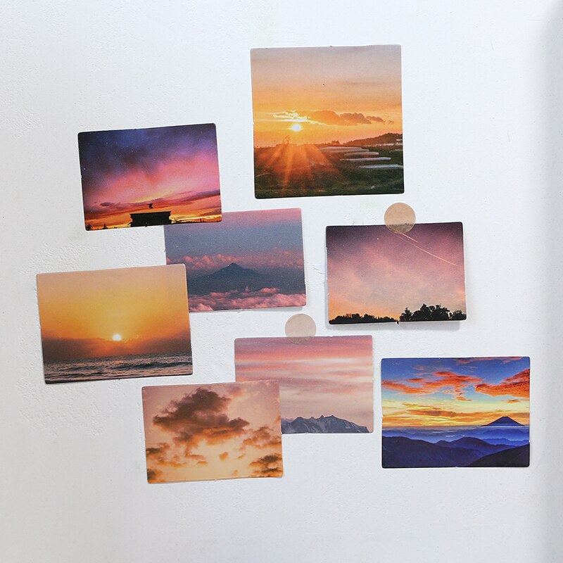 46 stk blomster solnedgang digt dekorative klistermærker stick label dagbog brevpapir album klistermærker