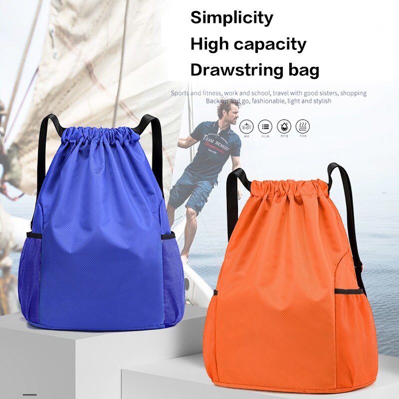 Trekkoord Zak Rugzak Mannen En Wome Eenvoudige Rugzak Grote Capaciteit Trekkoord Fitness Sporttas X402A