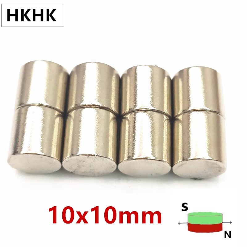 10mm x 10mm Neodymium Magnet 10x10 mm Super Powerful Strong Permanent Magnetic imanes N35 Round NdFeB 10x10 Magnetic standard